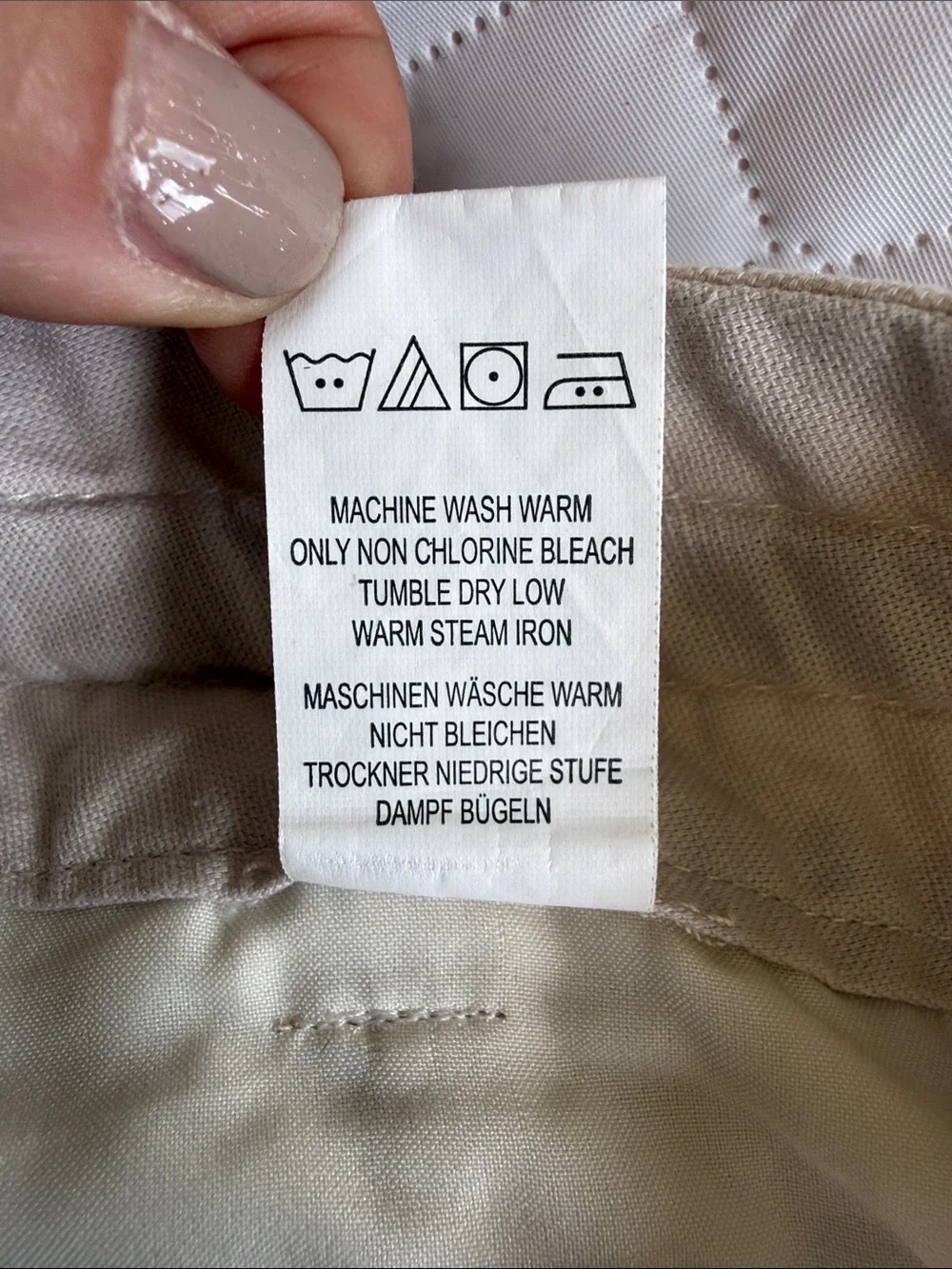 NICO GENZE New York 100% Linen Avant Garde Cargo Shorts XL ivory Artisanal”